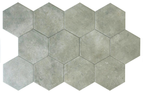 Seville 5.5X6.3” Grey Hexagon