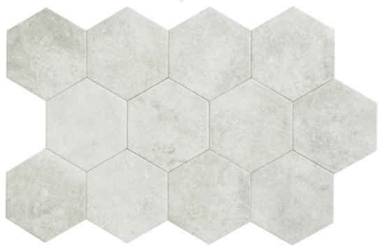 Seville 5.5X6.3” White Hexagon