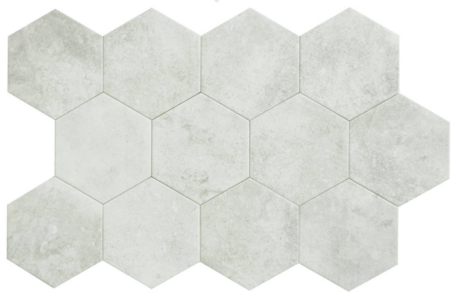 Seville 5.5X6.3” White Hexagon