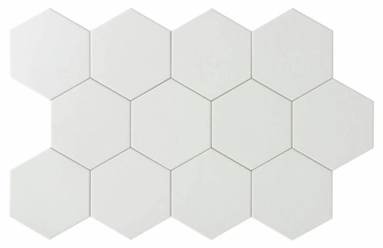 Vida 5.5X6.3” White Hexagon