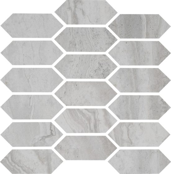 Spirit Silver Picket Mosaic | Gemini Tile and Marble