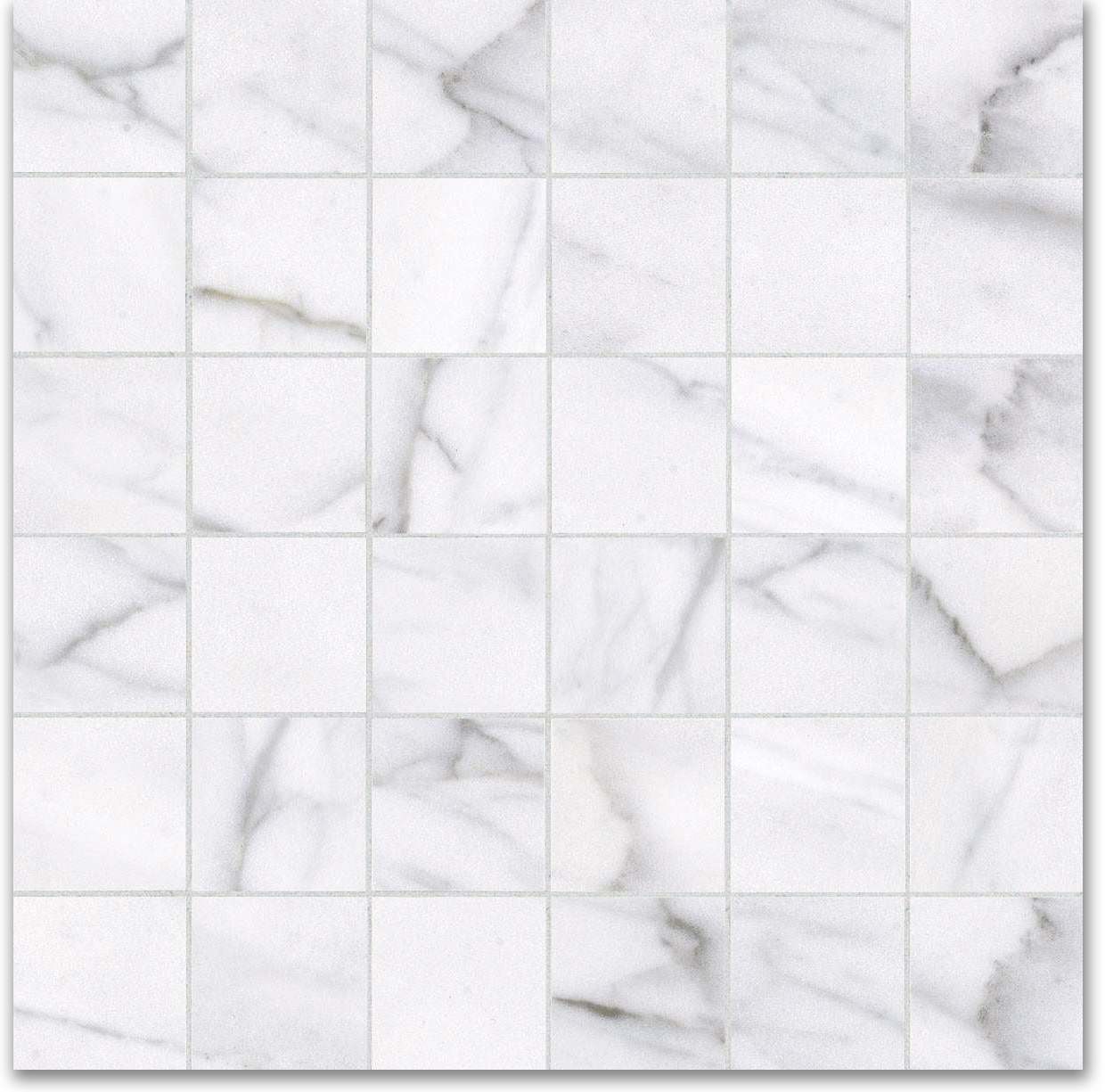 2X2 Carrara Mosaic | Gemini Tile and Marble