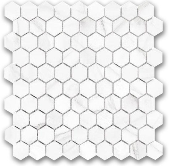 Polished 1" Devotion Hex Mosaic | Gemini Tile and Marble