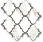 Polished Adoration Arabesque Mosaic | Gemini Tile and Marble