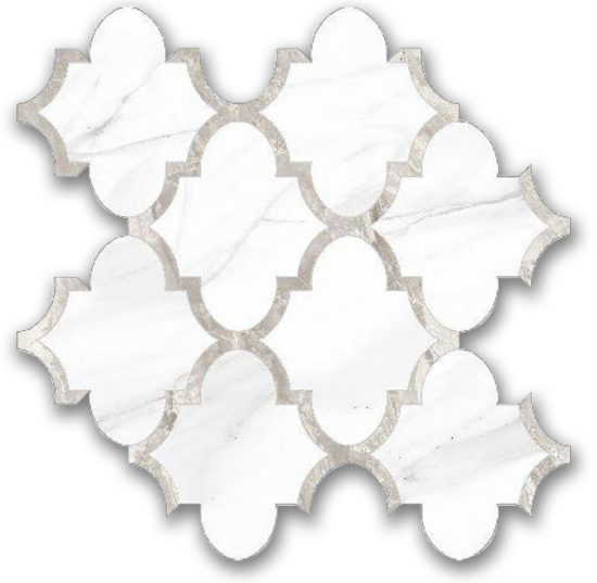 Polished Infatuation Arabesque Mosaic | Gemini Tile and Marble