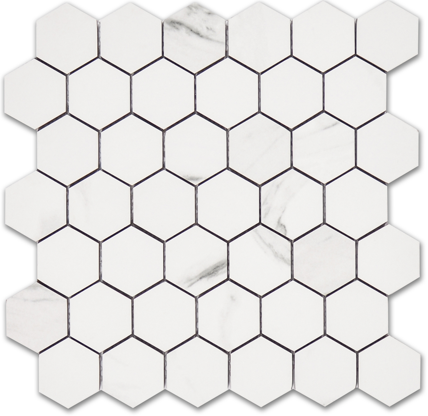 Treasure Statuario 2x2 Polished Hexagon Mosaic