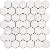 Treasure Statuario 2x2 Polished Hexagon Mosaic | Gemini Tile and Marble