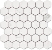 Treasure Statuario 2x2 Polished Hexagon Mosaic | Gemini Tile and Marble