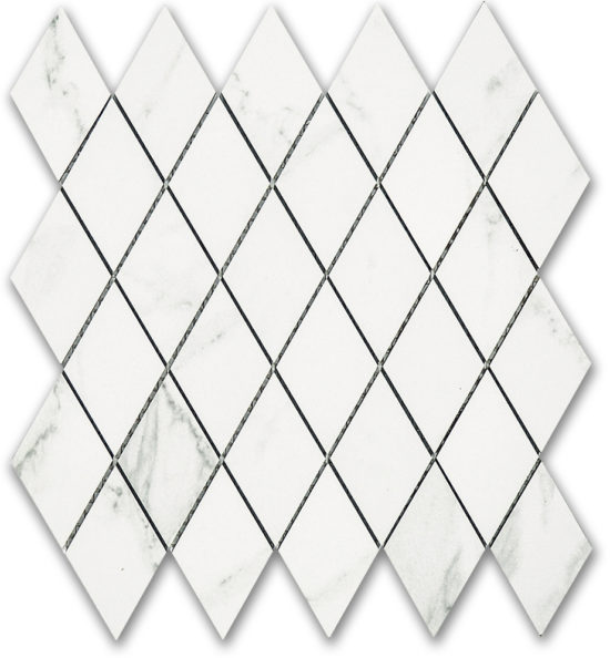 Treasure Statuario Polished Diamond Mosaic | Gemini Tile and Marble