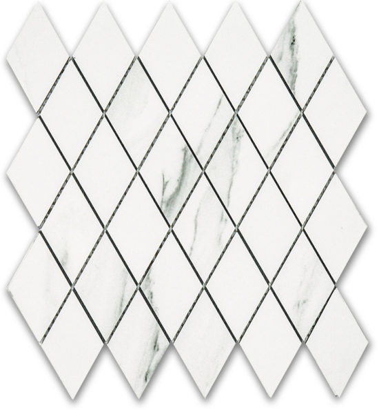 Treasure Statuario Polished Diamond Mosaic | Gemini Tile and Marble