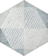 Alma 5.5X6.3 Grey Decor Hexagon | Gemini Tile and Marble