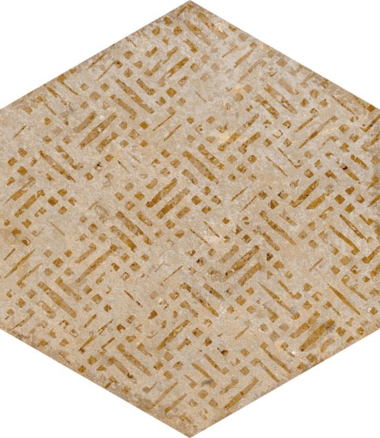 Alma 5.5X6.3 Sand Decor Hexagon | Gemini Tile and Marble