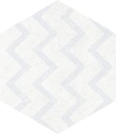 Form 5.5X6.3” White Decor Hexagon | Gemini Tile and Marble