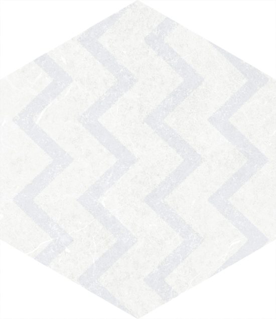 Form 5.5X6.3” White Decor Hexagon | Gemini Tile and Marble