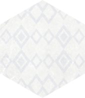 Form 5.5X6.3” White Decor Hexagon | Gemini Tile and Marble