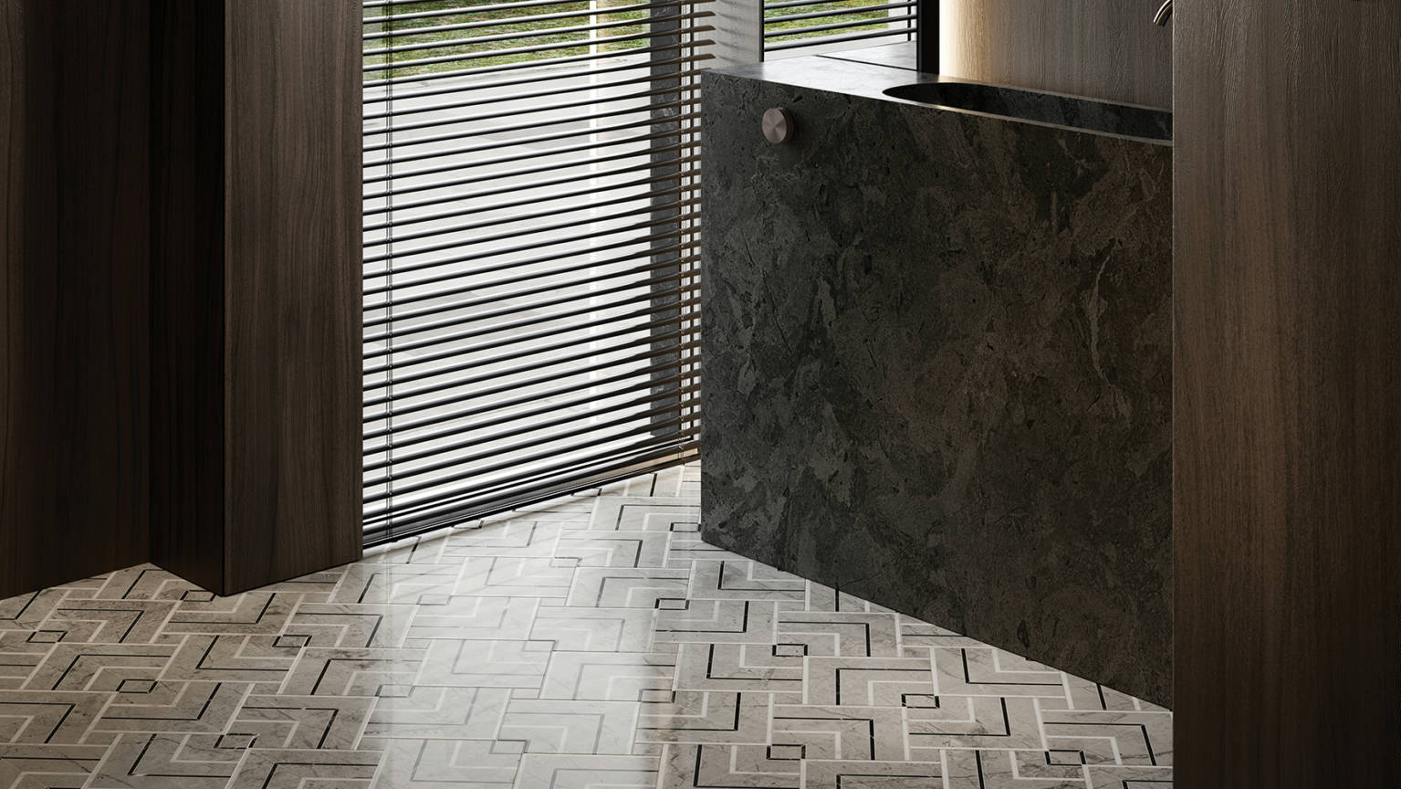 Luxury Roma Argento Picco Mosaic 2 | Gemini Tile and Marble