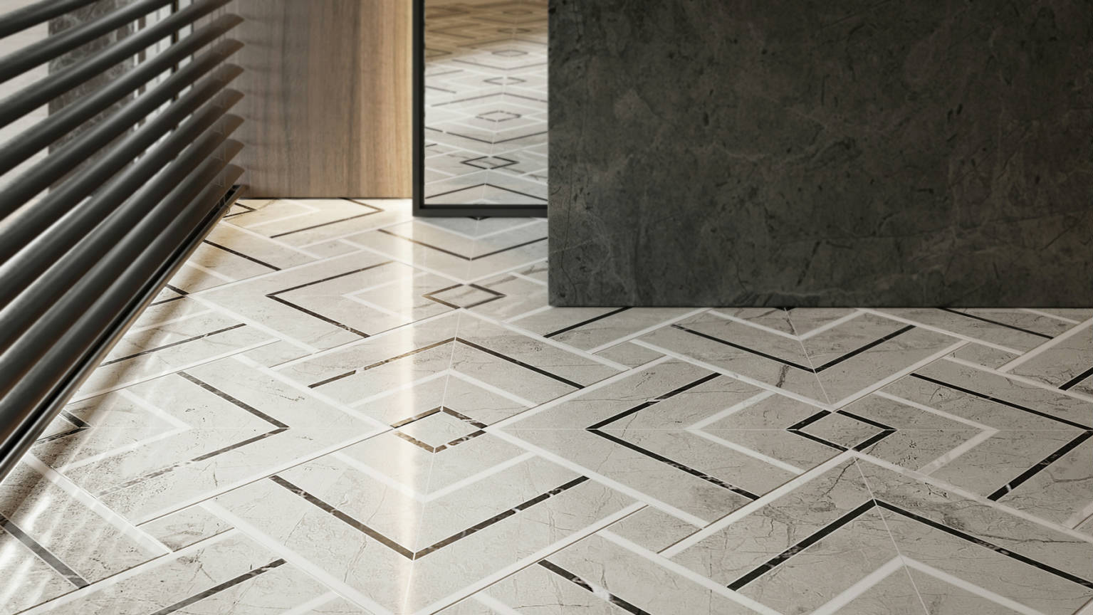 Luxury Roma Argento Picco Mosaic 3 | Gemini Tile and Marble