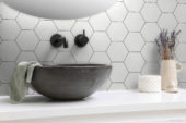 Form 5.5X6.3” White Hexagon | Gemini Tile and Marble