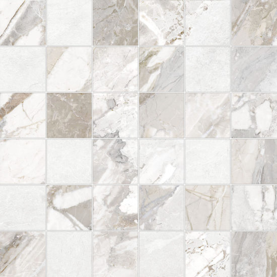 Dynasty White 2X2 Mosaic | Gemini Tile and Marble