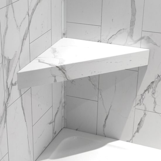 Carrara Marble Shower Bench 26×18.63×3