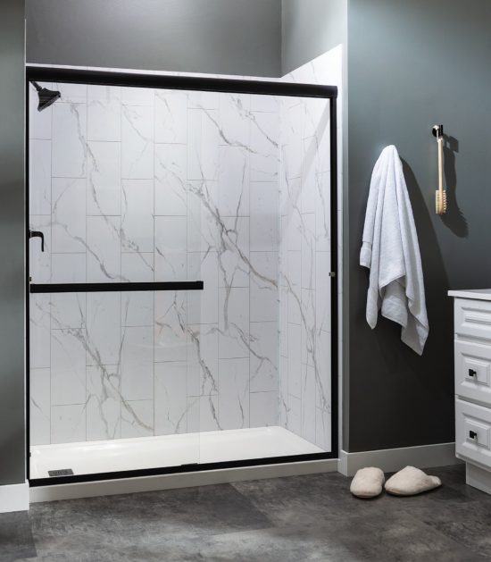 Carrara Marble Shower Wall Kit 30x60x78 | Gemini Tile and Marble