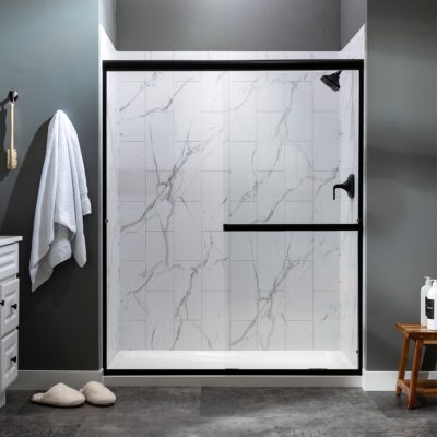 Carrara Marble Shower Wall Kit 32x60x78