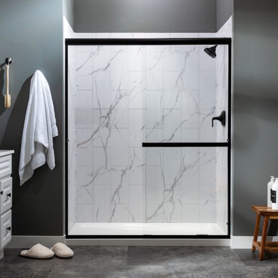 Carrara Marble Shower Wall Kit 32x60x78 | Gemini Tile and Marble