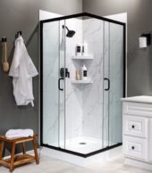 Carrara Marble Shower Wall Kit 36x36x78 | Gemini Tile and Marble