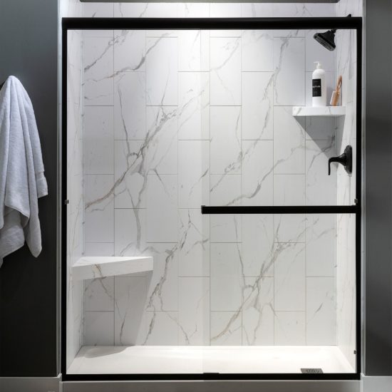 Carrara Marble Shower Wall Kit 36x60x78 | Gemini Tile and Marble