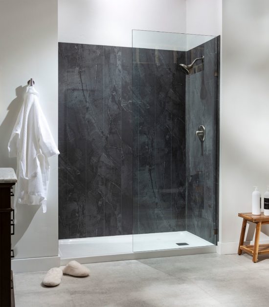 Cracked Slate Shower Wall Kit 30x60x78 | Gemini Tile and Marble