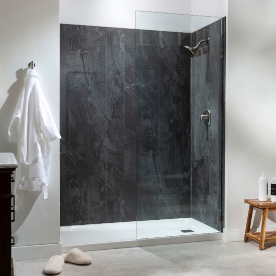 Cracked Slate Shower Wall Kit 30x60x78 | Gemini Tile and Marble