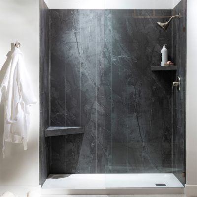 Cracked Slate Shower Wall Kit 32x60x78