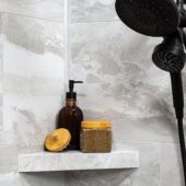 Iced Pewter Shower Shelf 14.56x7.12x2 | Gemini Tile and Marble