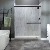 Iced Pewter Shower Wall Kit 32x60x78 | Gemini Tile and Marble