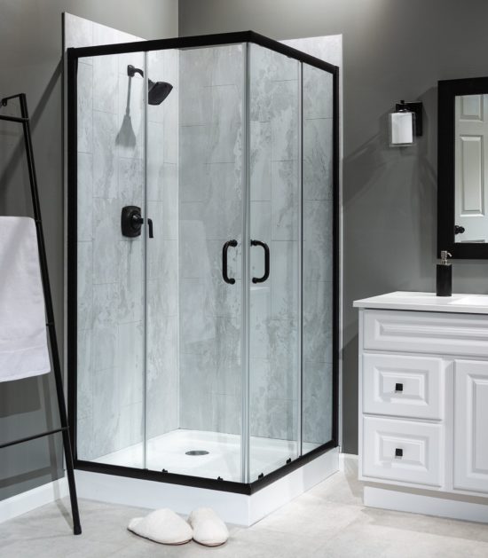 Iced Pewter Shower Wall Kit 36x60x78 | Gemini Tile and Marble