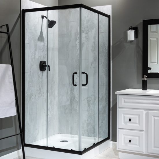 Iced Pewter Shower Wall Kit 36x60x78 | Gemini Tile and Marble