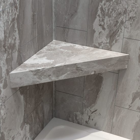 Smoky Sky Shower Bench 26x18.63x3 | Gemini Tile and Marble