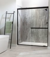 Smoky Sky Shower Wall Kit 36x36x78 | Gemini Tile and Marble