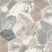 Dynasty Grey Polished/Matte 11X12 Eggs Mosaic | Gemini Tile and Marble