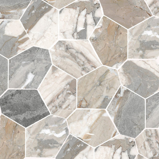Dynasty Grey Polished/Matte 11X12 Eggs Mosaic | Gemini Tile and Marble