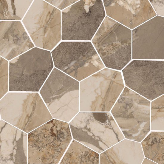 Dynasty Taupe Polished/Matte 11X12 Eggs Mosaic | Gemini Tile and Marble