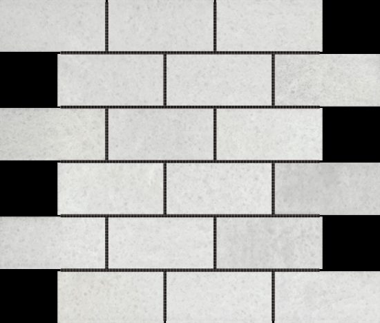 2"x4" Brick White Grey Mosaic