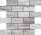 2"x4" Glazed Ceramic Grey Beige Mix Rough Surface Mosaic | Gemini Tile and Marble