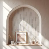 2"x6" Elongated Round White Grey Beige Marble Mix | Gemini Tile and Marble