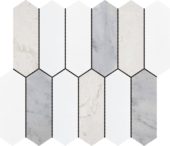 2"x6" Picket White Grey Beige Marble Mix | Gemini Tile and Marble
