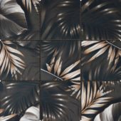 4"x4" Floral Palm Brown Beige Mosaic | Gemini Tile and Marble