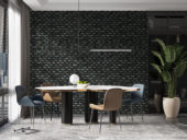 Black 3D Metal Mix Finish 2"x2" 11.5"x11.5" | Gemini Tile and Marble