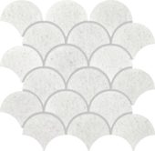 Crystal White Marble Scale Polished | Gemini Tile and Marble