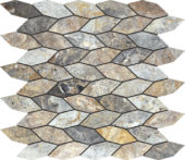 Elongated Hexagon Royal Vein "Leaves" Mosaic | Gemini Tile and Marble
