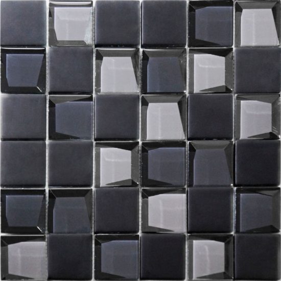 Glass 2"x2" Grey Mix Mosaic